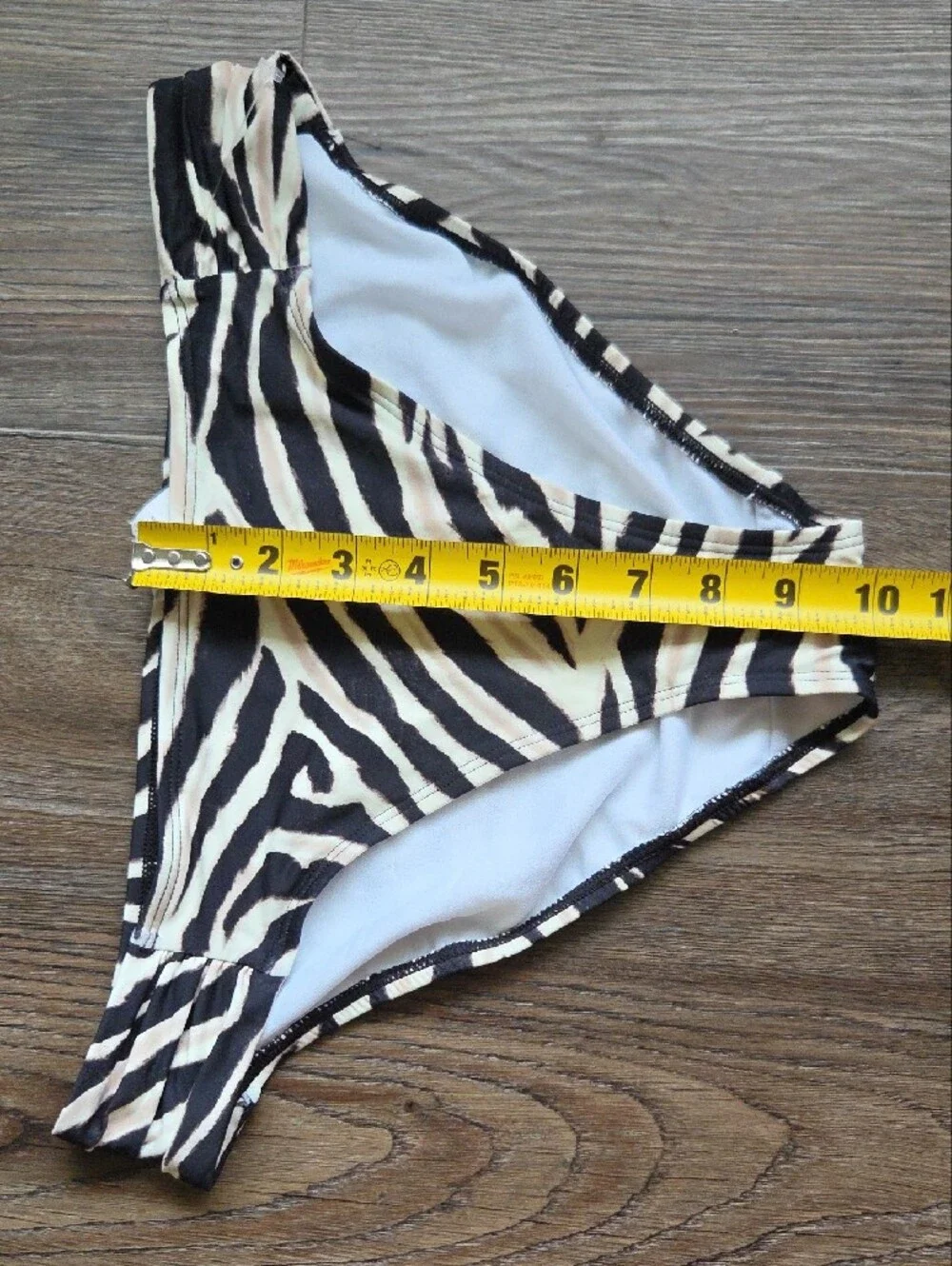 Lauren Ralph Lauren Women’s Zebra Print Bikini Bottom - Cream & Black Size 10